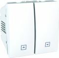 Ovládač žalúzií spínačový 10A/250V 2M (PS) biela polárna Unica (Schneider)