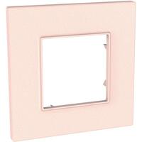 Rámček 1-násobný lososová Unica Quadro Pearl (Schneider)