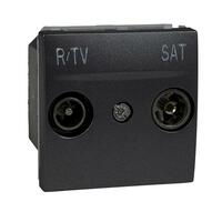 Zásuvka TV/R/SAT samostatná 2M grafit Unica (Schneider)