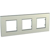Rámček 3-násobný titánová Unica Quadro Metallized (Schneider)