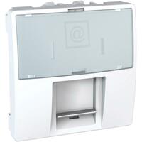 Kryt zásuvky dát. 1xRJ45 2M S-One InfraPlus biela polárna Unica (Schneider)
