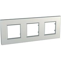 Rámček 3-násobný strieborná Unica Quadro Metallized (Schneider)