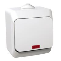 Prepínač striedavý (6So) 16AX/250V (SS) IP44 biela Cedar Plus (Schneider)