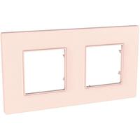 Rámček 2-násobný lososová Unica Quadro Pearl (Schneider)