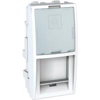 Kryt zásuvky dát. 1xRJ45 1M S-One InfraPlus biela polárna Unica (Schneider)