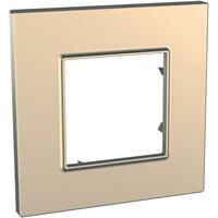 Rámček 1-násobný medená Unica Quadro Metallized (Schneider)