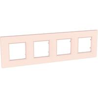 Rámček 4-násobný lososová Unica Quadro Pearl (Schneider)