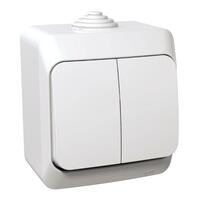 Prepínač sériový (5So) 16AX/250V (SS) IP44 biela Cedar Plus (Schneider)