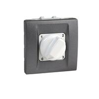 Spínač otočný 32A/250V 2M 4-polohy (SS) grafit Unica (Schneider)
