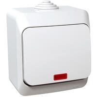 Spínač 1-pólový (1So) 16AX/250V (SS) IP44 biela Cedar Plus (Schneider)