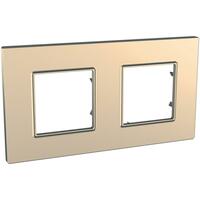 Rámček 2-násobný medená Unica Quadro Metallized (Schneider)