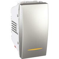 Prepínač striedavý (6Ss) 10AX/250V 1M (PS) hliník Unica (Schneider)