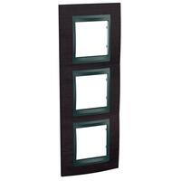 Rámček 3-násobný vert. wenge/grafit Unica Top (Schneider)