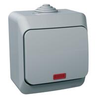 Prepínač krížový (7So) 16AX/250V (SS) IP44 sivá Cedar Plus (Schneider)