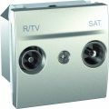 Zásuvka TV/R/SAT koncová 2M hliník Unica (Schneider)