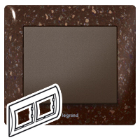 Rámček 2-násobný CORIAN® Cocoa Brown Galea Life (Legrand)