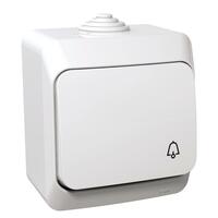Tlačidlo (1/0) 16A/250V pikt.zv. (SS) IP44 biela Cedar Plus (Schneider)
