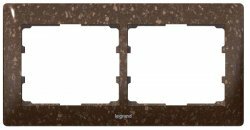 Rámček 2-násobný CORIAN® Cocoa Brown Galea Life (Legrand)